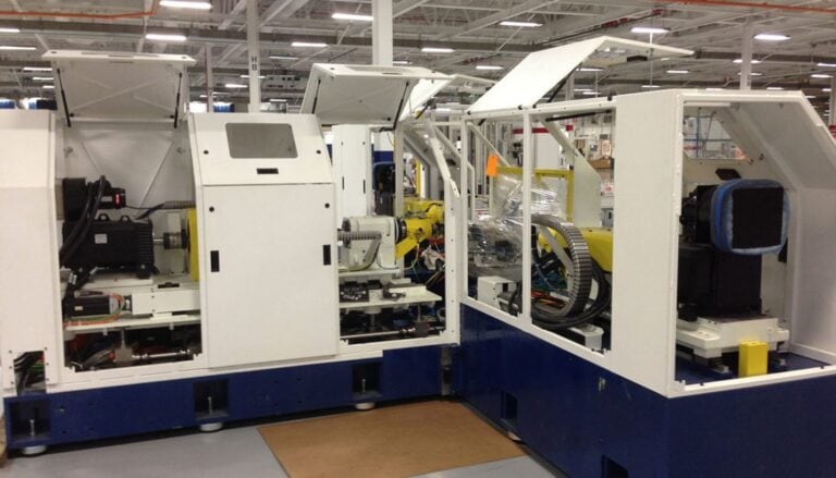 A machine in a factory.