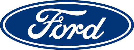 The ford logo on a blue background.