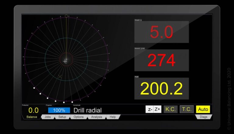 A monitor with a display showing a number of different numbers.