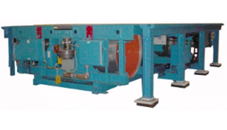 A blue machine with a blue handle on it.