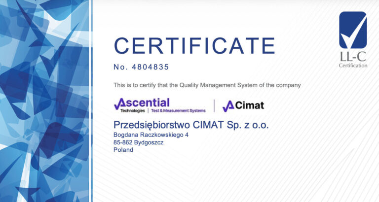 AQAP 2110:2016 Certificate EN/PL